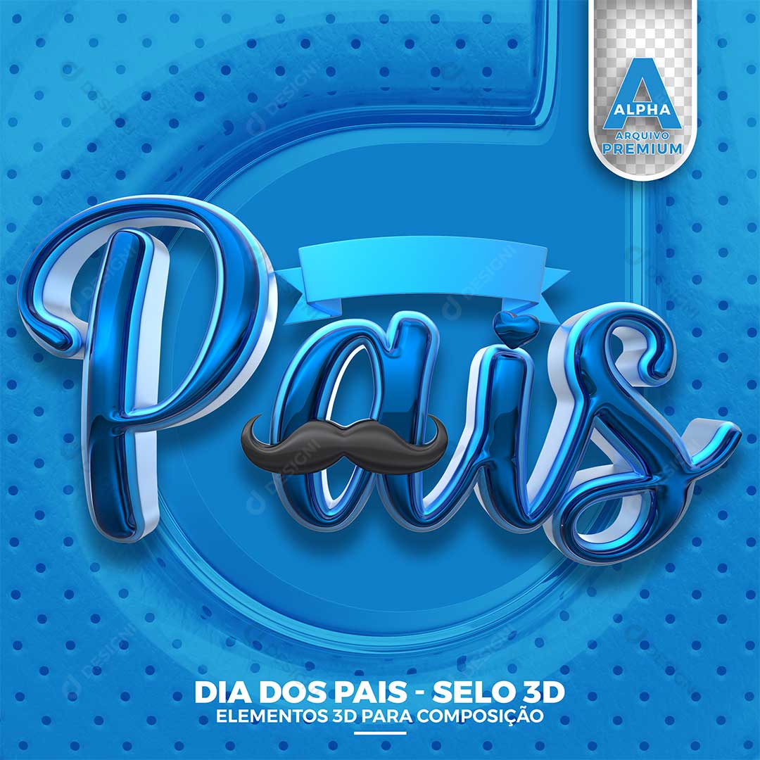 Pais Texto 3D Elemento Para Composição PNG Transparente
