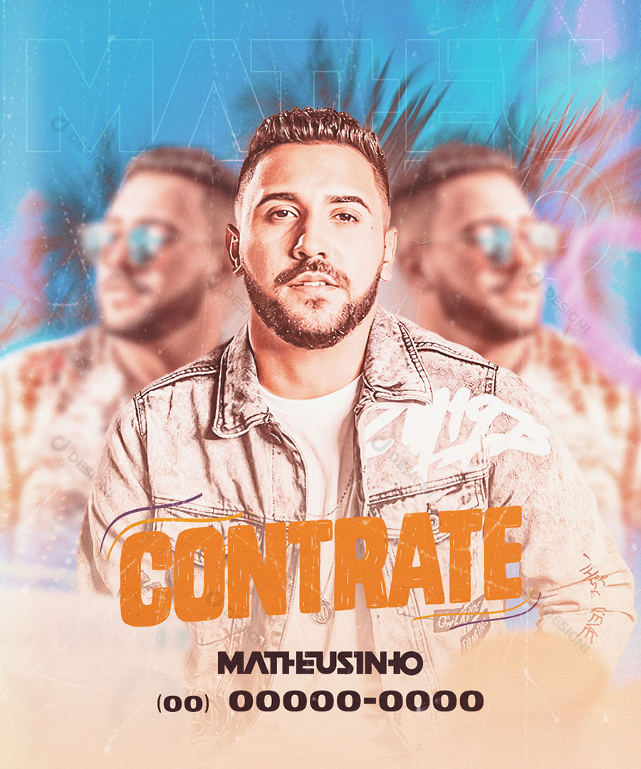 Flyer Artista Matheusinho Social Media PSD Editável