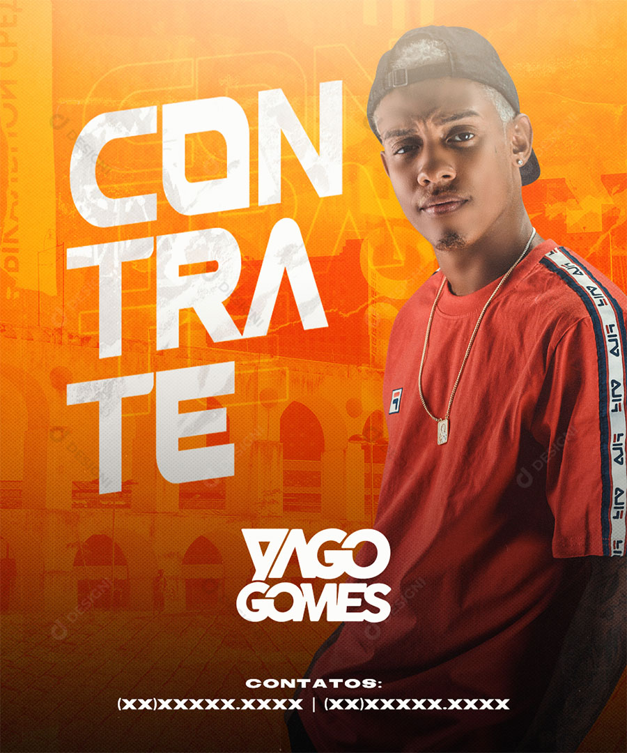 Flyer Contrate Yago Alves Social Media PSD Editável