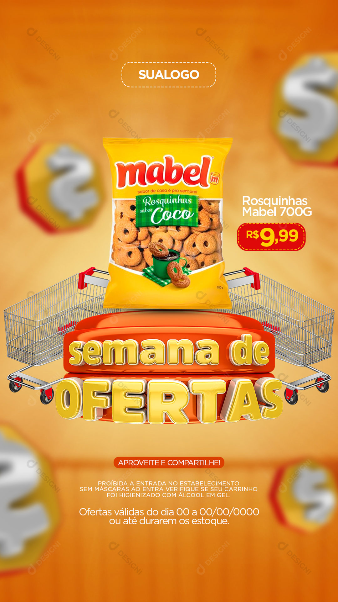 Story Supermercado Semana de Ofertas Produto Social Media PSD Editável
