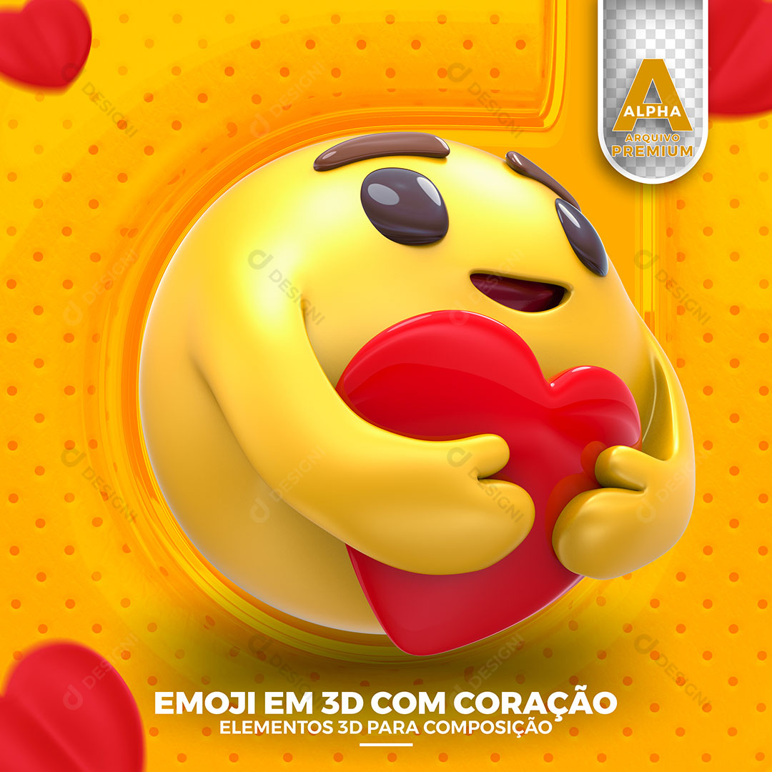 Emoji Redes Sociais Elemento 3D PNG Transparente