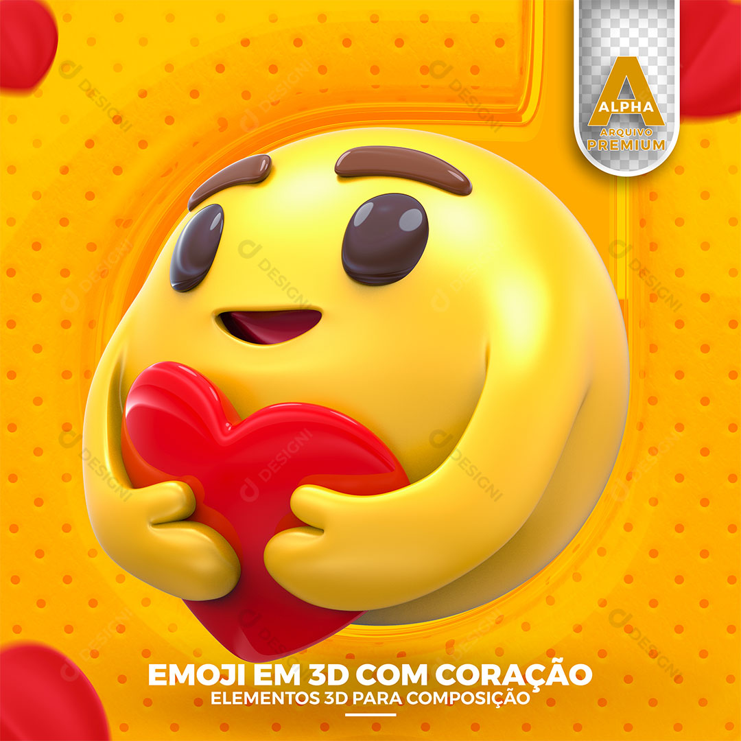 Emoji Redes Sociais Elemento 3D PNG Transparente