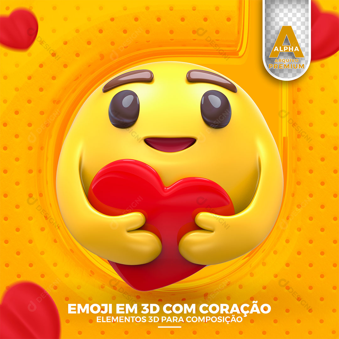 Emoji Redes Sociais Elemento 3D PNG Transparente