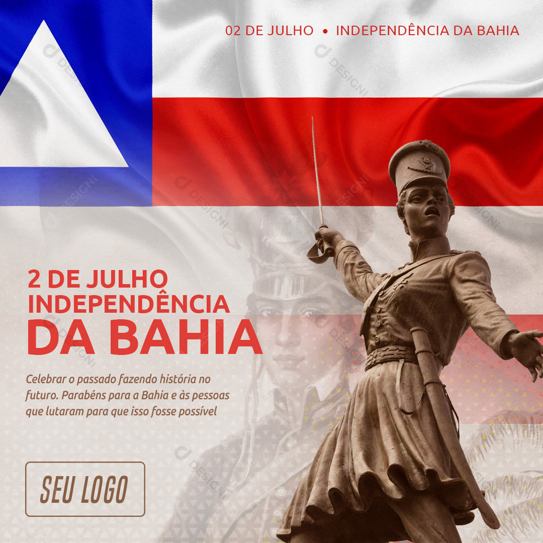 2 de Julho Independência da Bahia Social Media PSD Editável