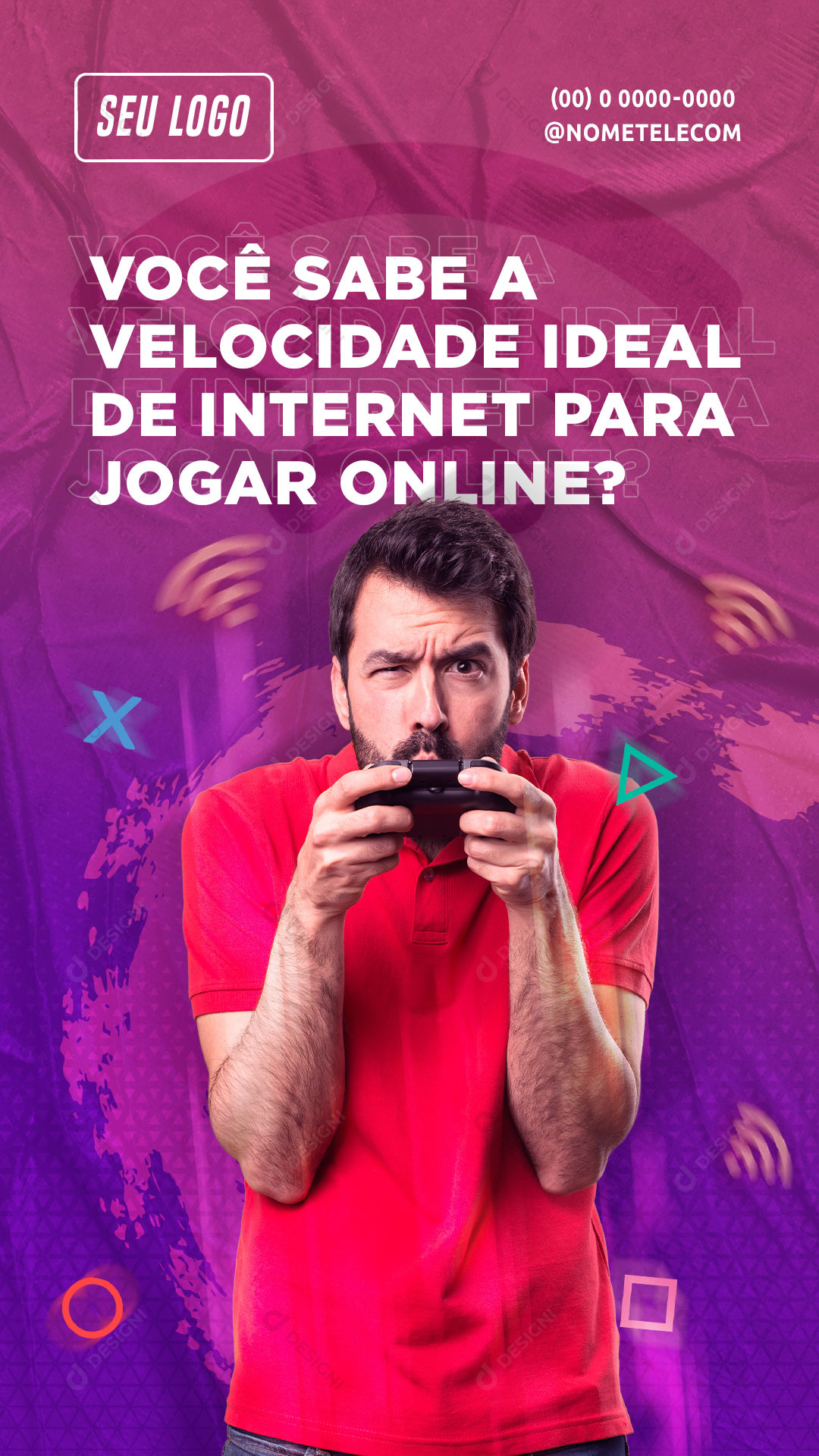 Story Internet Você Sabe a Velocidade Social Media PSD Editável