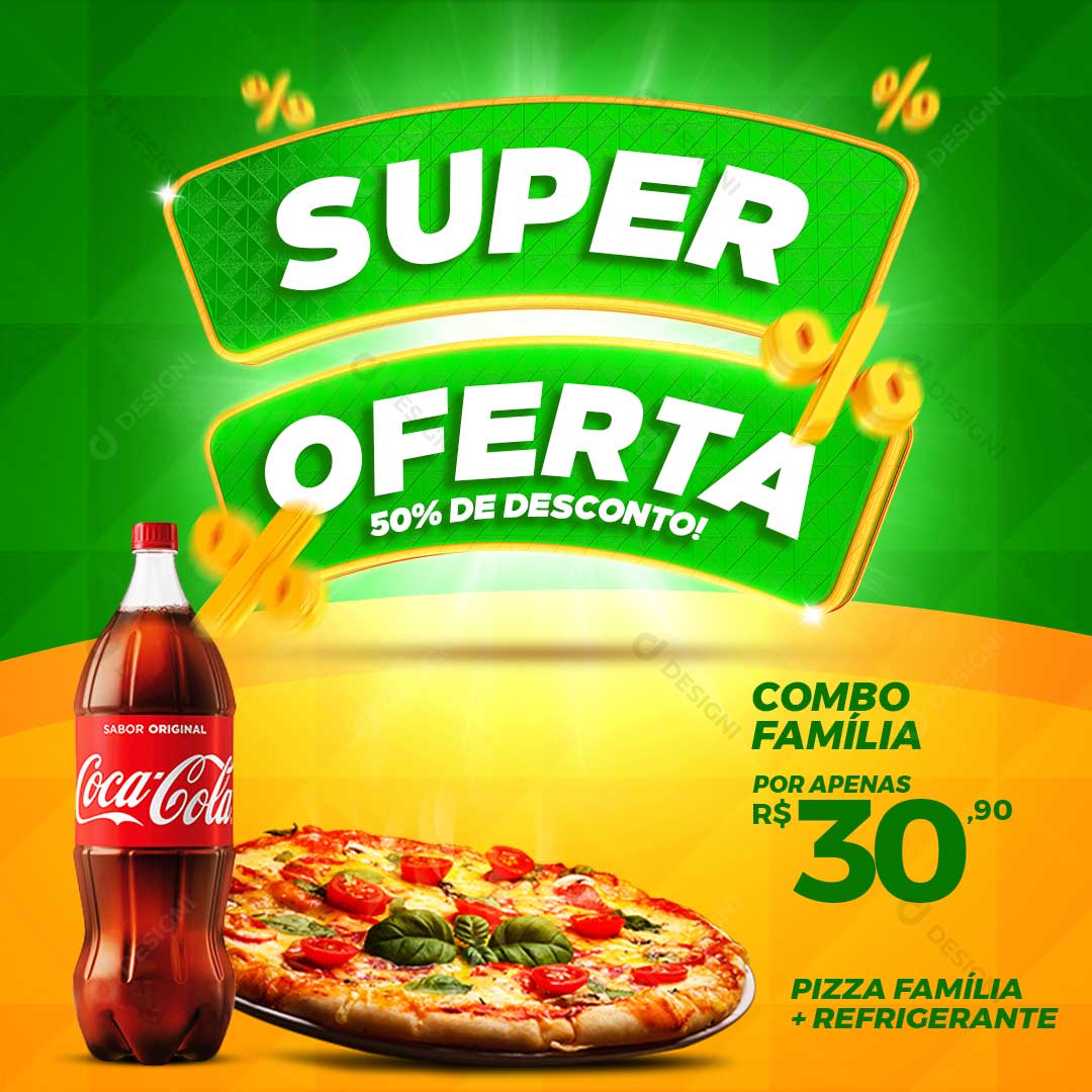 Supermercado Super Oferta Combo Social Media PSD Editável
