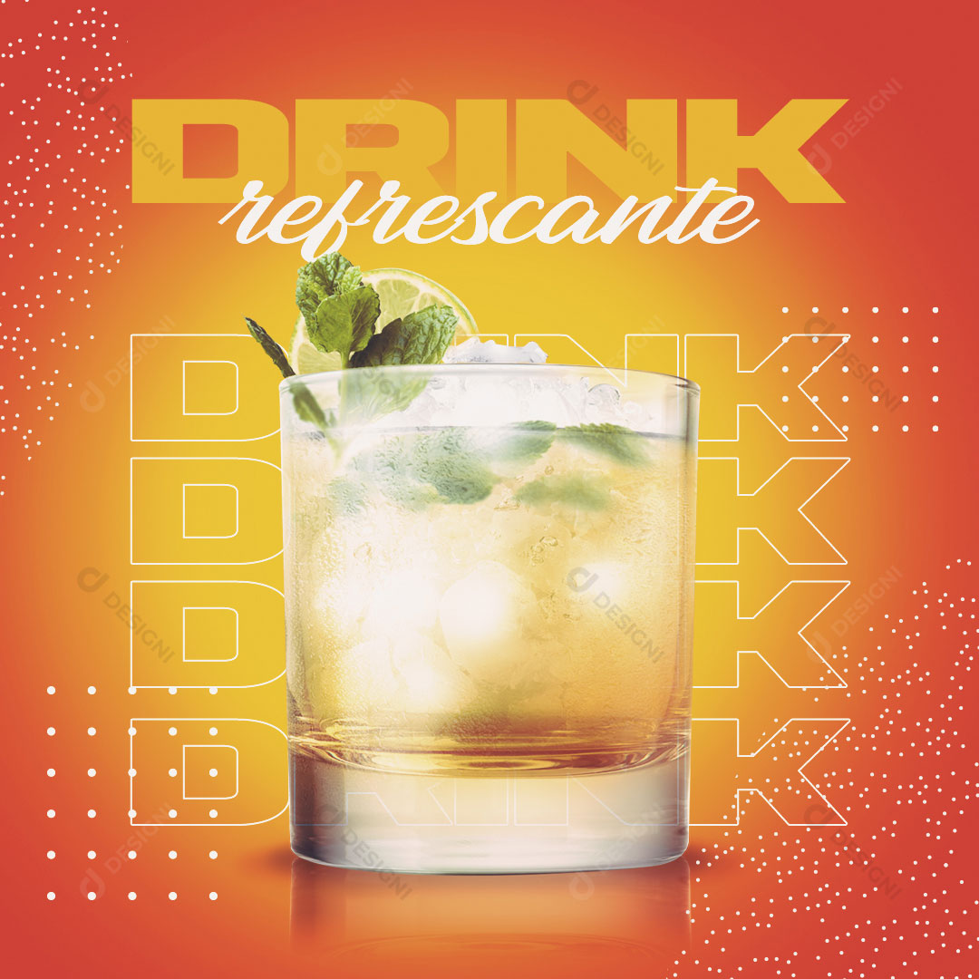 Distribuidora Bebida Drink Refrescante Social Media PSD Editável