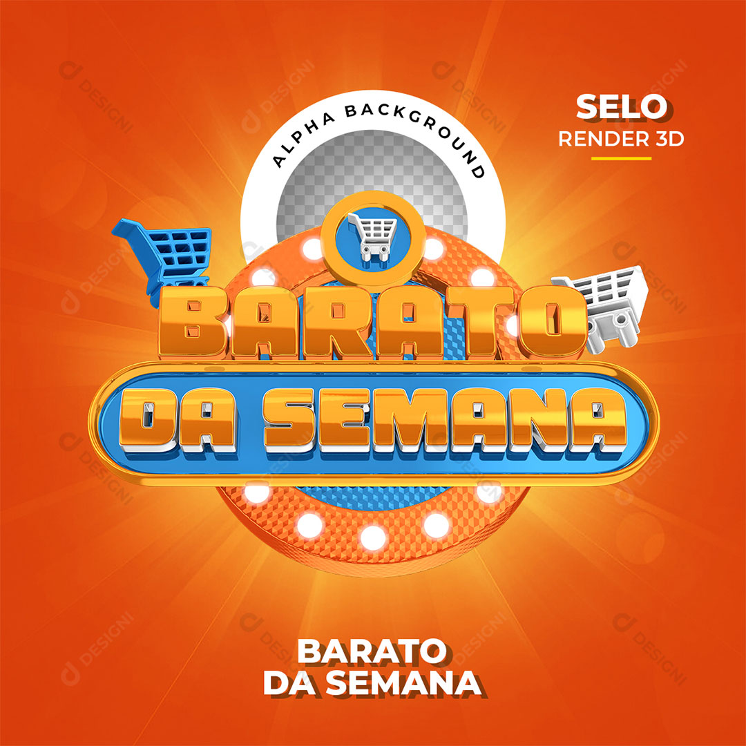 Barato da Semana Selo 3D PNG Transparente
