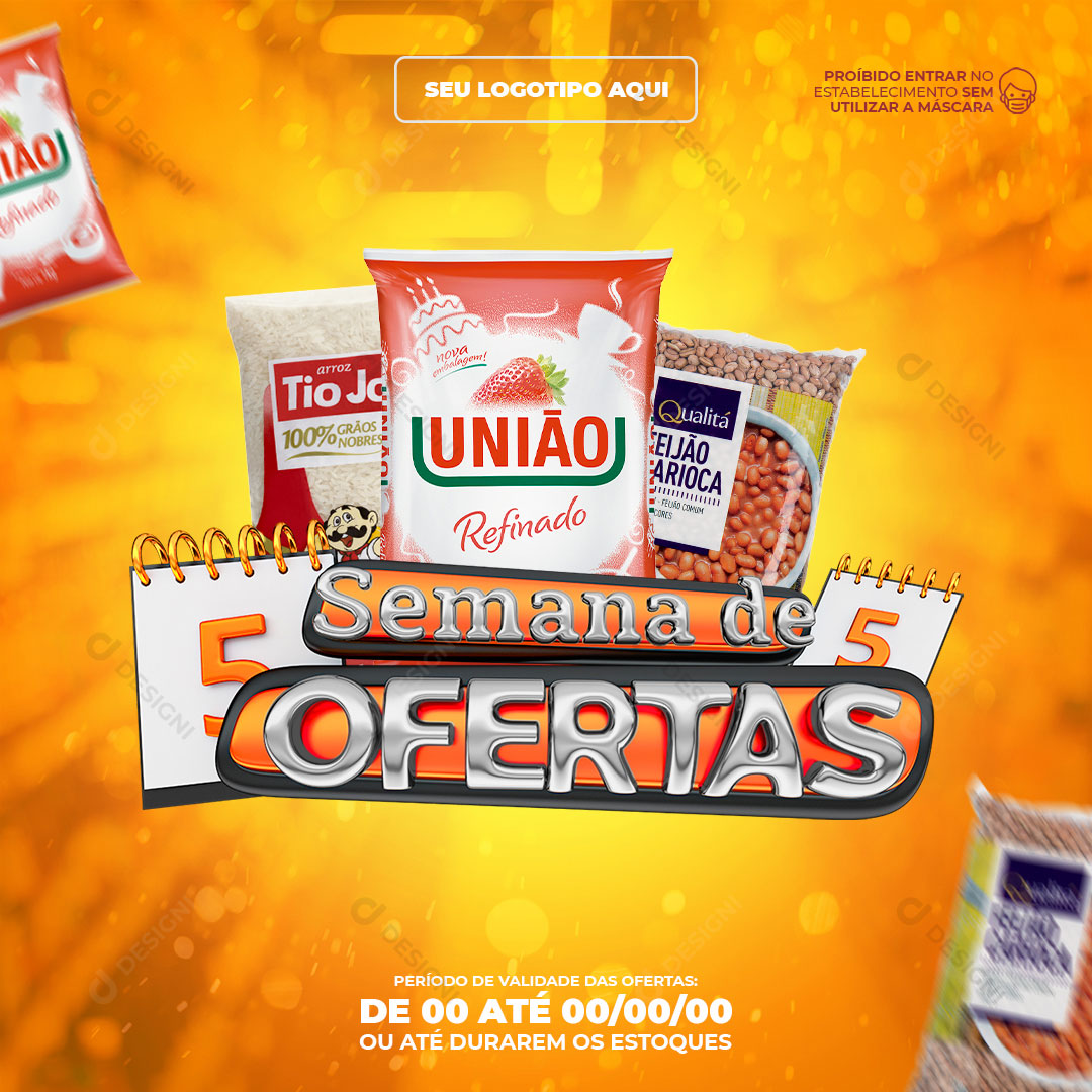 Supermercado Semana de Ofertas Social Media PSD Editável