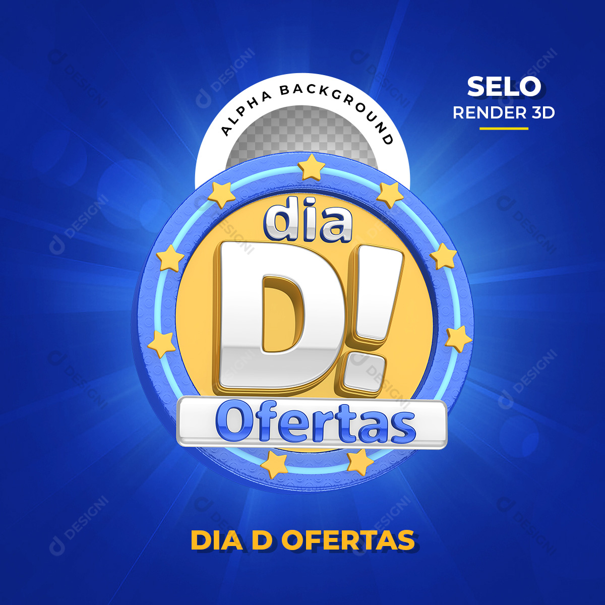 Selo 3D Ofertas Do Dia PNG Transparente Sem Fundo