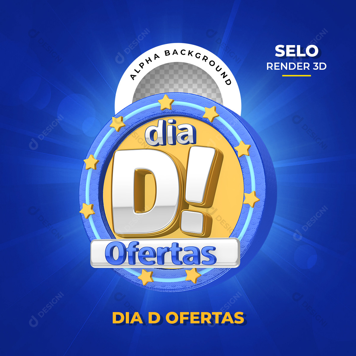 Selo 3D Ofertas Do Dia PNG Transparente Sem Fundo