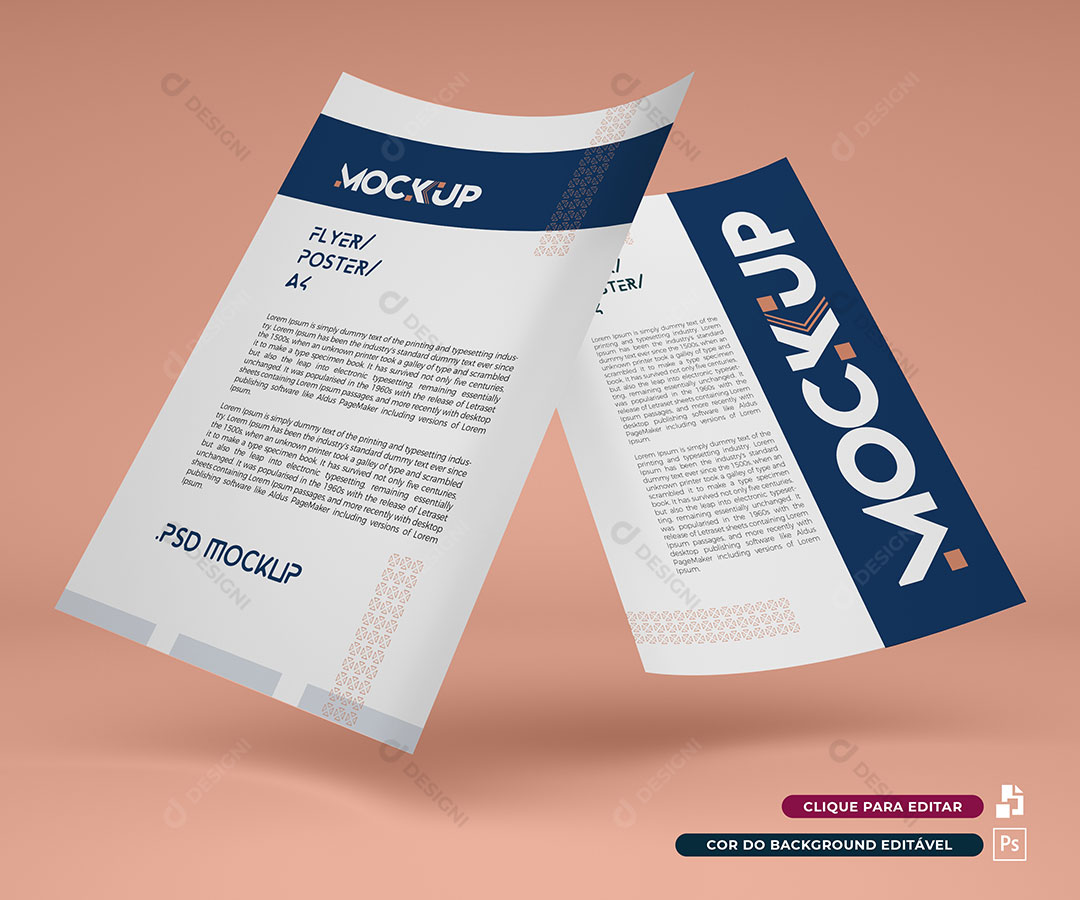 Mockup Timbrado A4 Fundo Editavel PSD