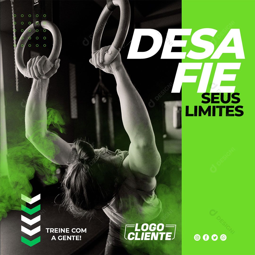 Social Media Para Academia e Box Crossfit Desafie PSD Editável