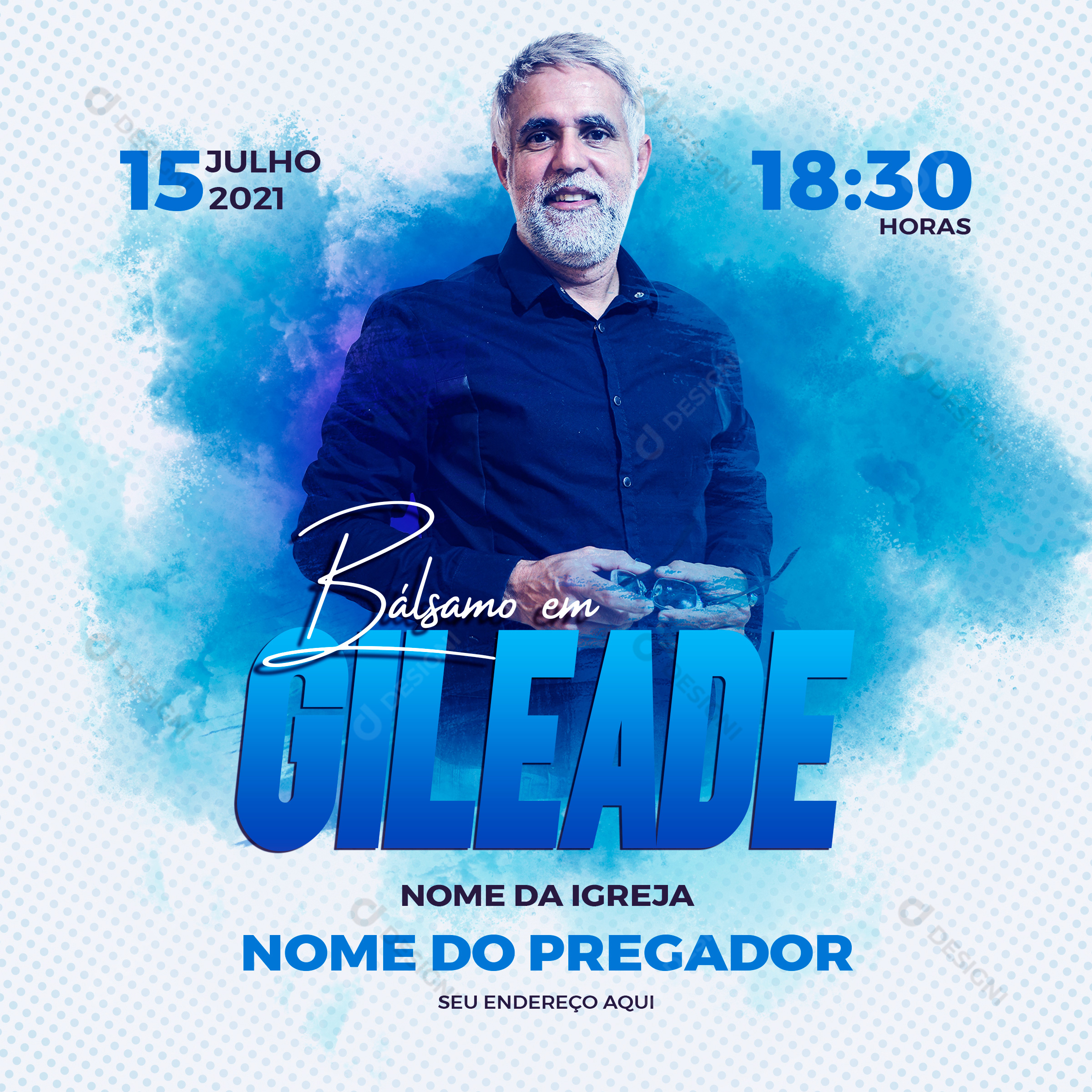 Flyer Cultos Balsamo De Gileade Social Media PSD Editável