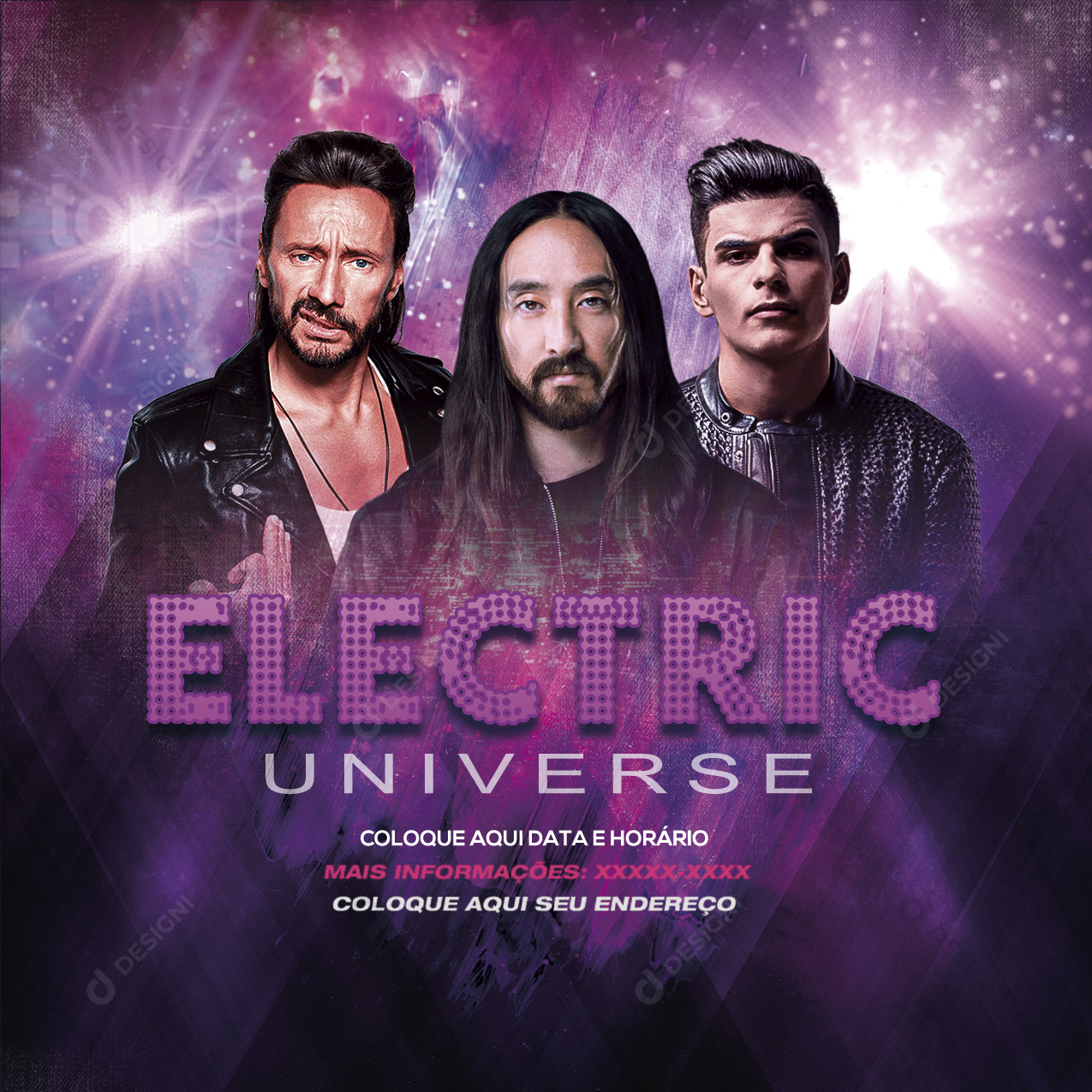 Flyer Universo Elétrico Social Media PSD Editável