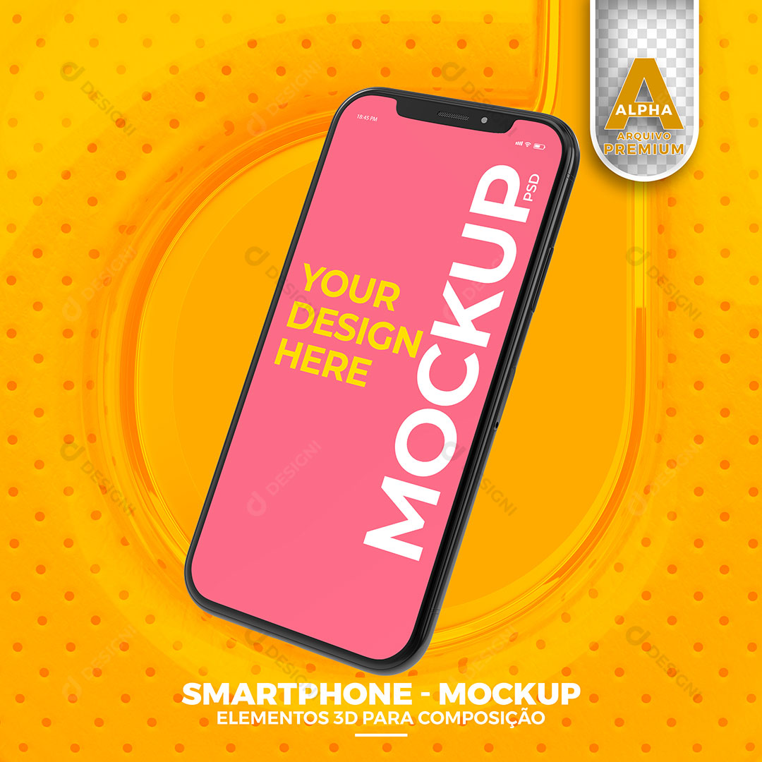 Mockup de Celular Smartphone PSD Editável