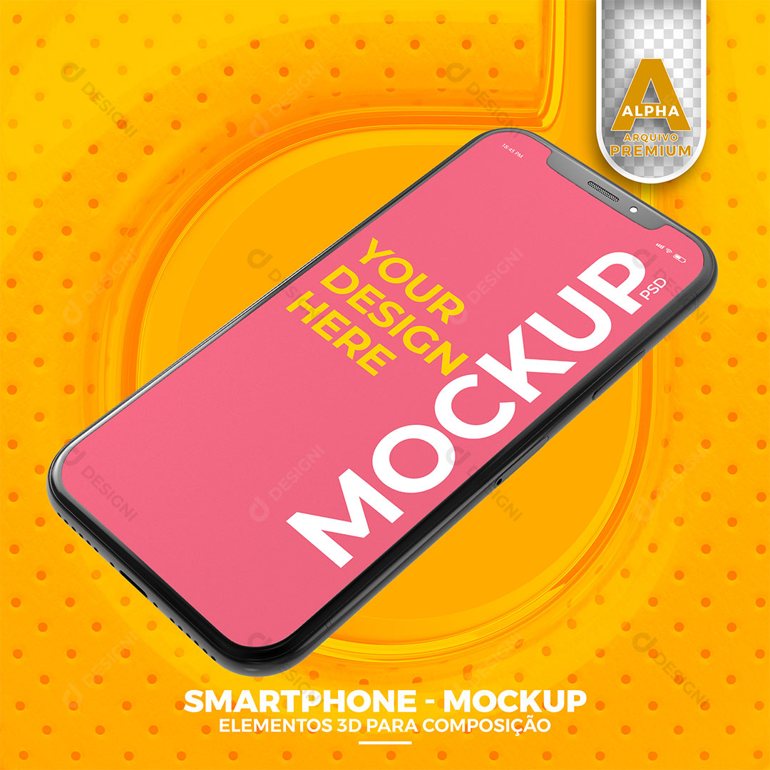 Mockup de Celular Smartphone PSD Editável