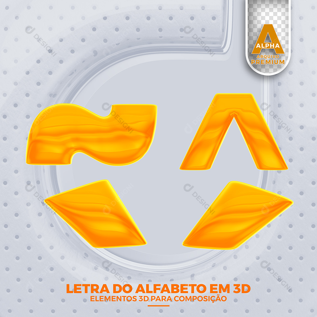 Sinais de Acentuação Til Grave Agudo e Circunflexo Elemento 3D