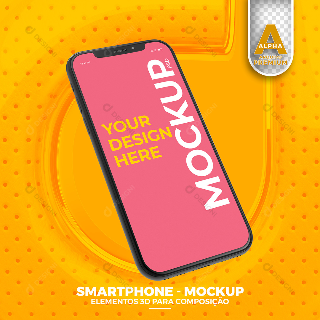 Mockup de Celular Smartphone PSD Editável