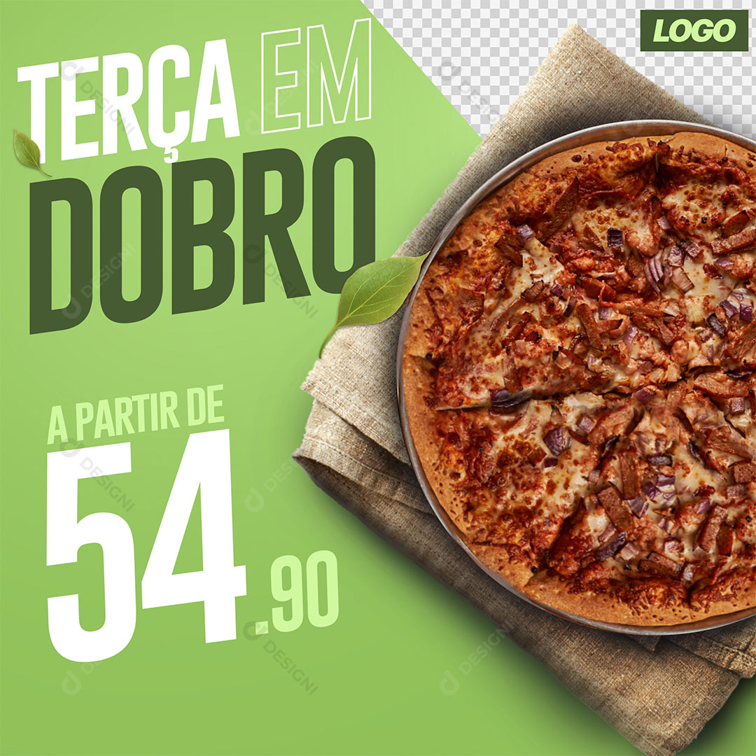 Pizzaria Terça Em Dobro Social Media PSD Editável