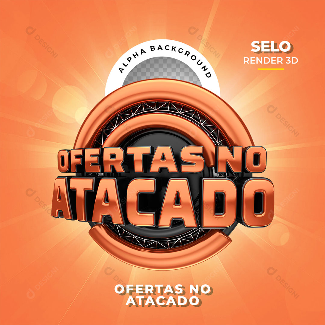 Ofertas no Atacado Selo 3D Para Composição PNG Transparente