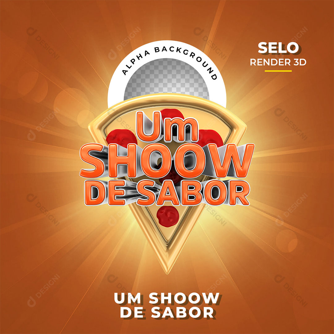 A Show of Flavor 3D Stamp For Compositing Transparent PNG