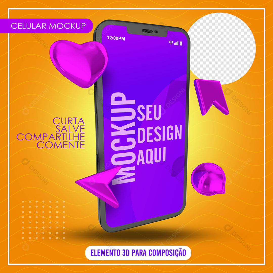 Mockup Smartphone Celular PSD 3D Para Composição