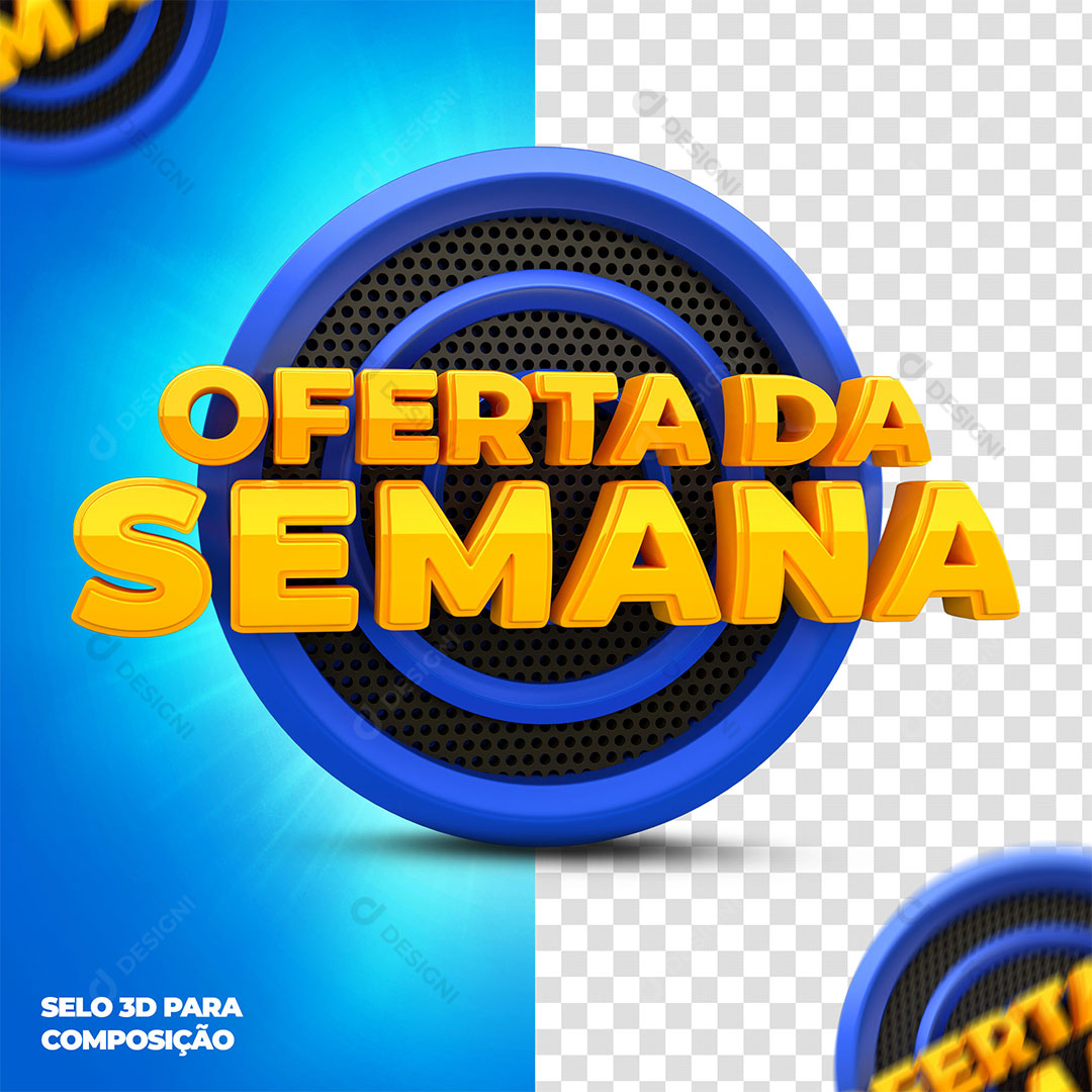 Oferta da Semana Selo 3D PNG Transparente Sem Fundo