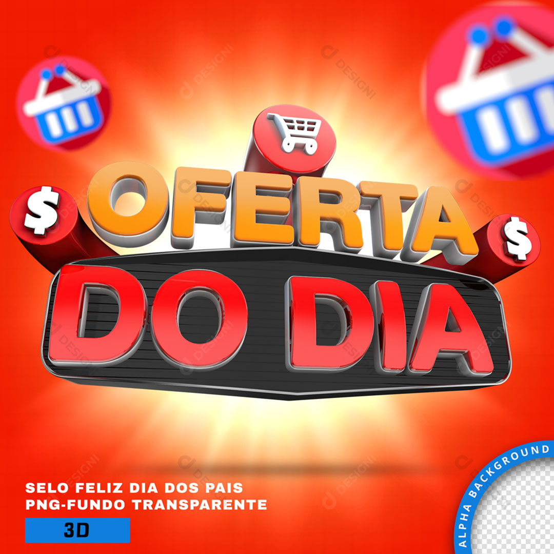 Oferta do Dia Selo 3D PNG Transparente Sem Fundo