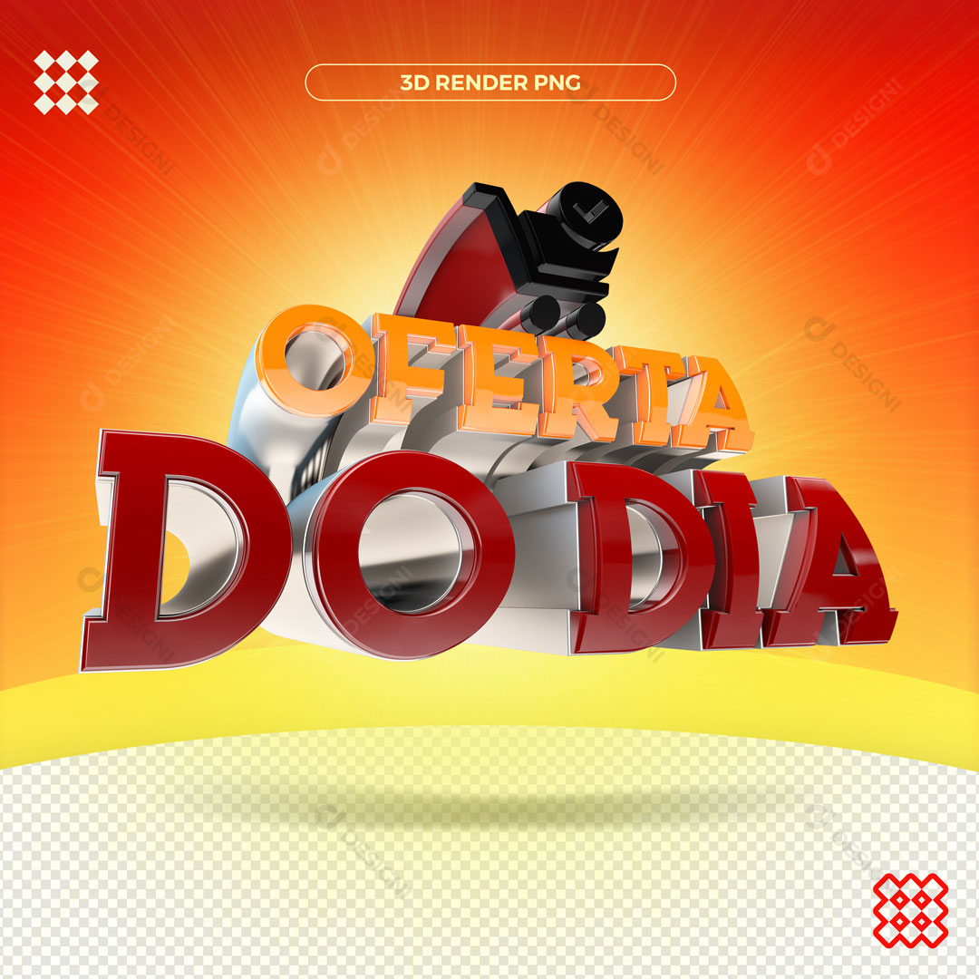 Oferta do Dia Selo 3D Para Composição PNG Transparente
