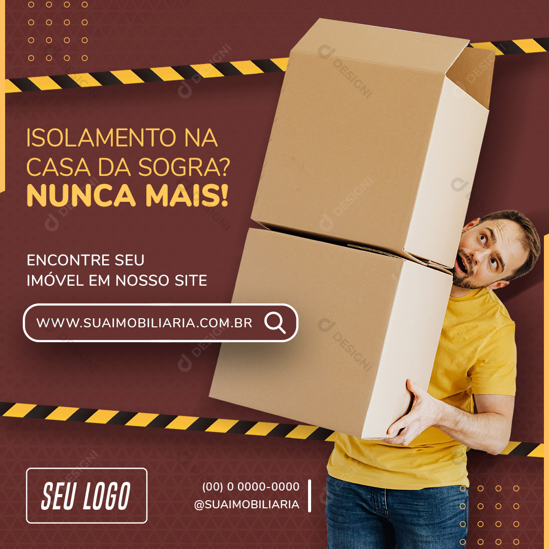 Isolamento na Casa da Sogra Encontre Seu Imóvel Social Media PSD Editável