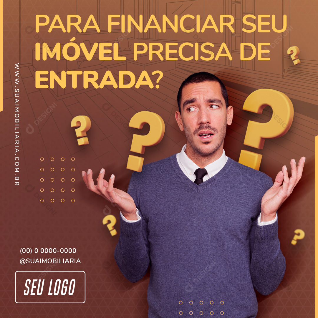 Para Financiar Seu Imóvel Social Media PSD Editável