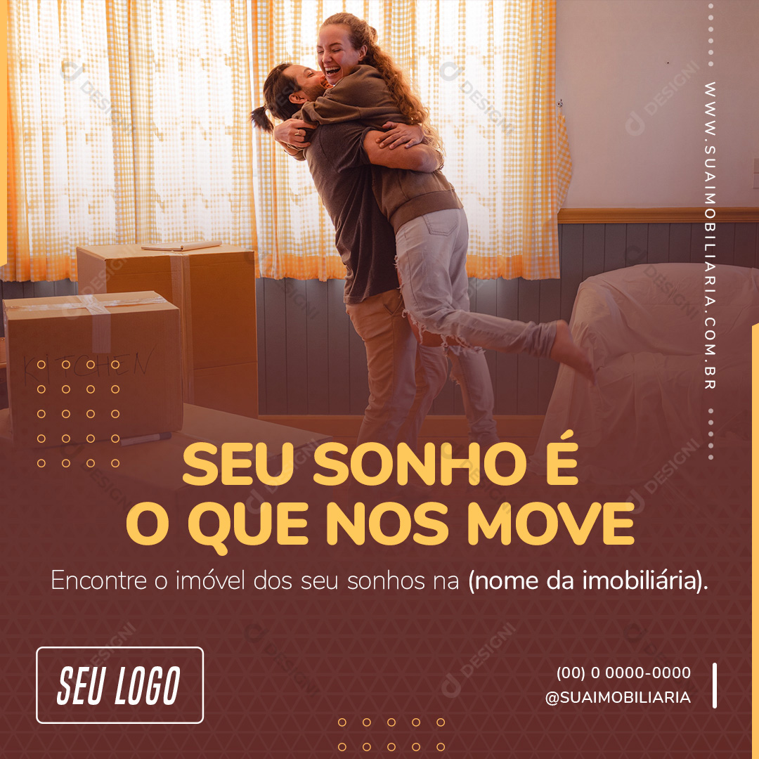 Seu Sonho Nos Move Stories Social Media PSD Editável