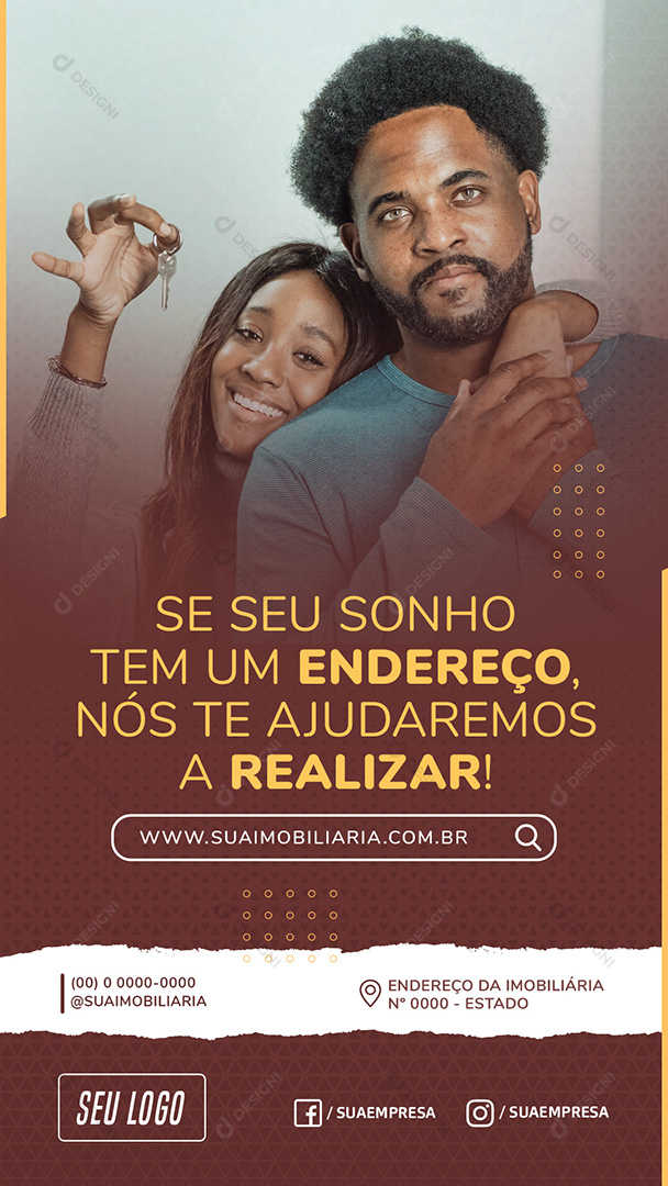 Seu Sonho Tem Endereço Stories Social Media PSD Editável