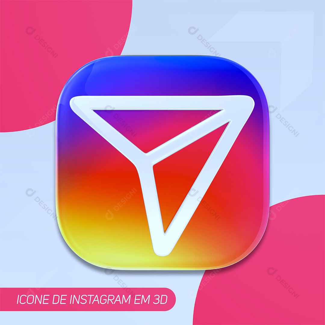 Ícone 3D Instagram Redes Sociais PNG Transparente Sem Fundo