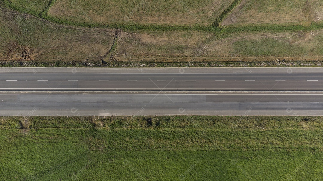 Estrada Vazia Vista de Cima