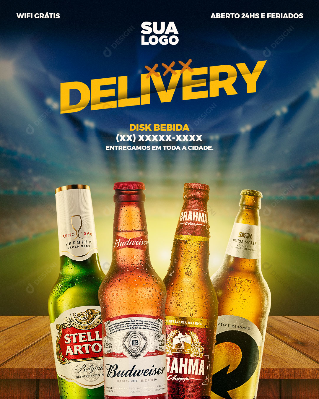 Distribuidora Delivery Disk Bebida Social Media PSD Editável