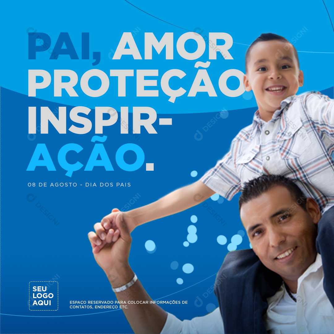 Dia Dos Pais Amor Proteção e Inspiração Social Media PSD Editável