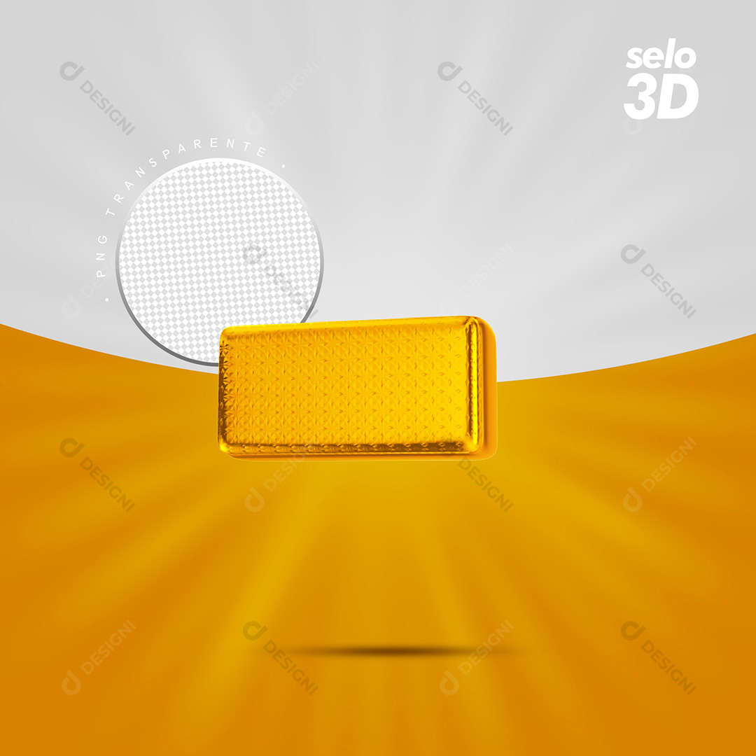 Símbolo de Menos Dourado Com Textura Selo Elemento 3D PSD