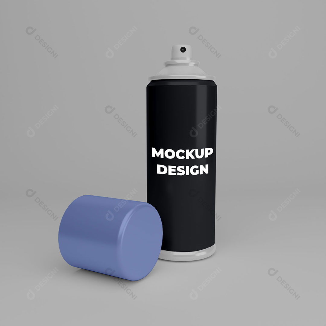 Mockup Spray Lata PSD
