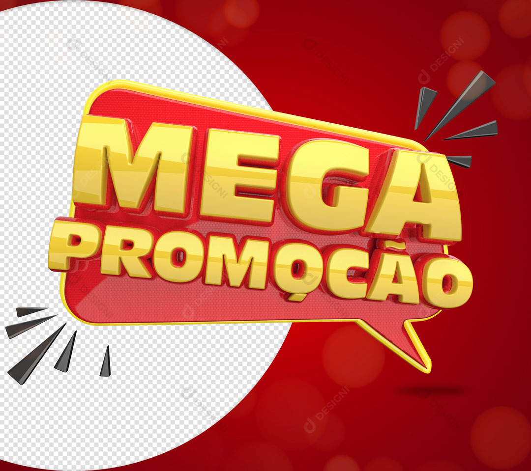 Mega Promoção Selo 3D Para Composição PSD + PNG Transparente