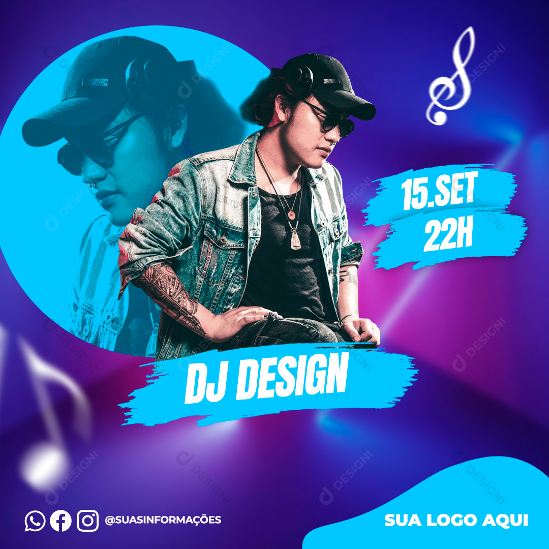 Flyer Evento Artista Social Media PSD Editável