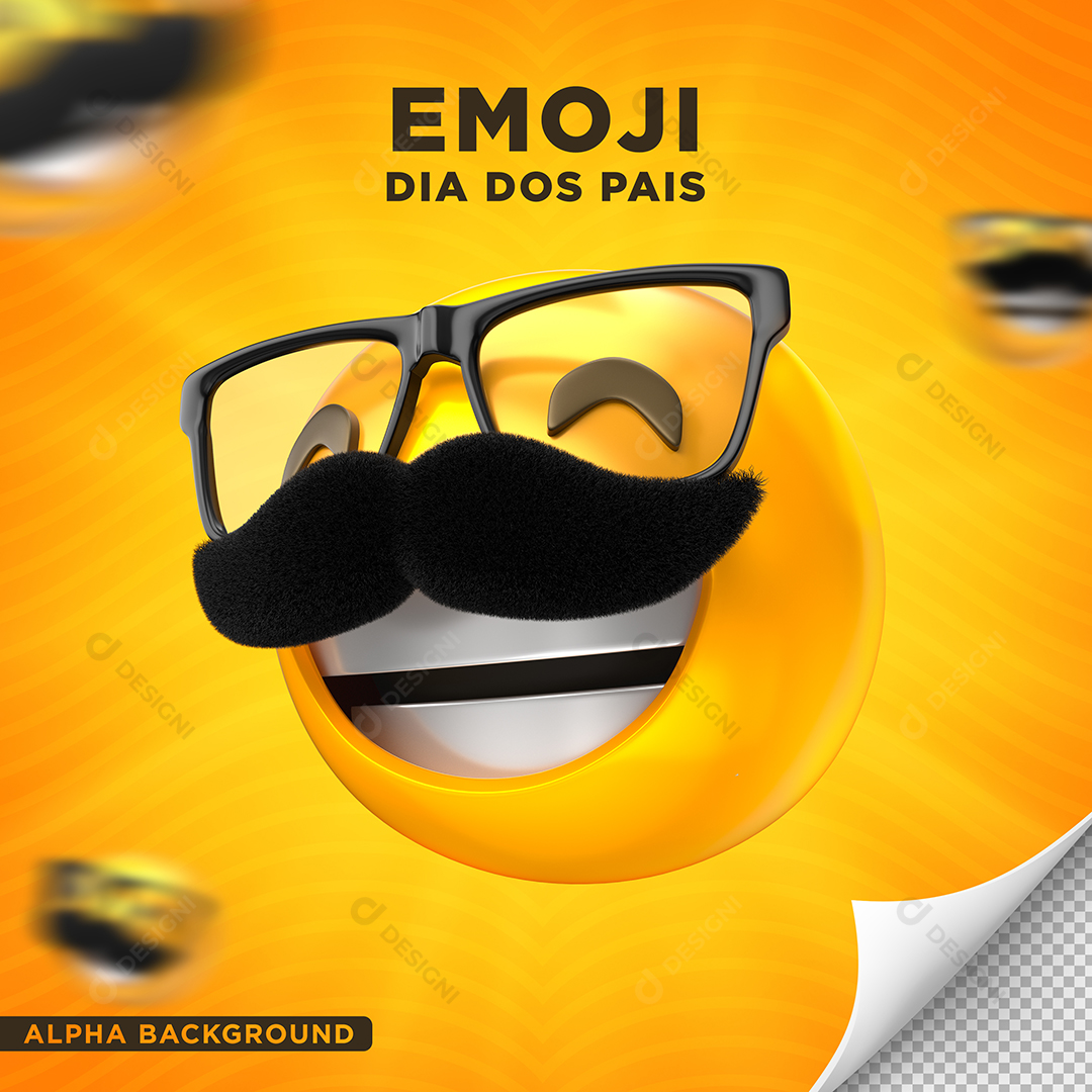 Emoji 3D Dia dos Pais Rede Social PNG Transparente