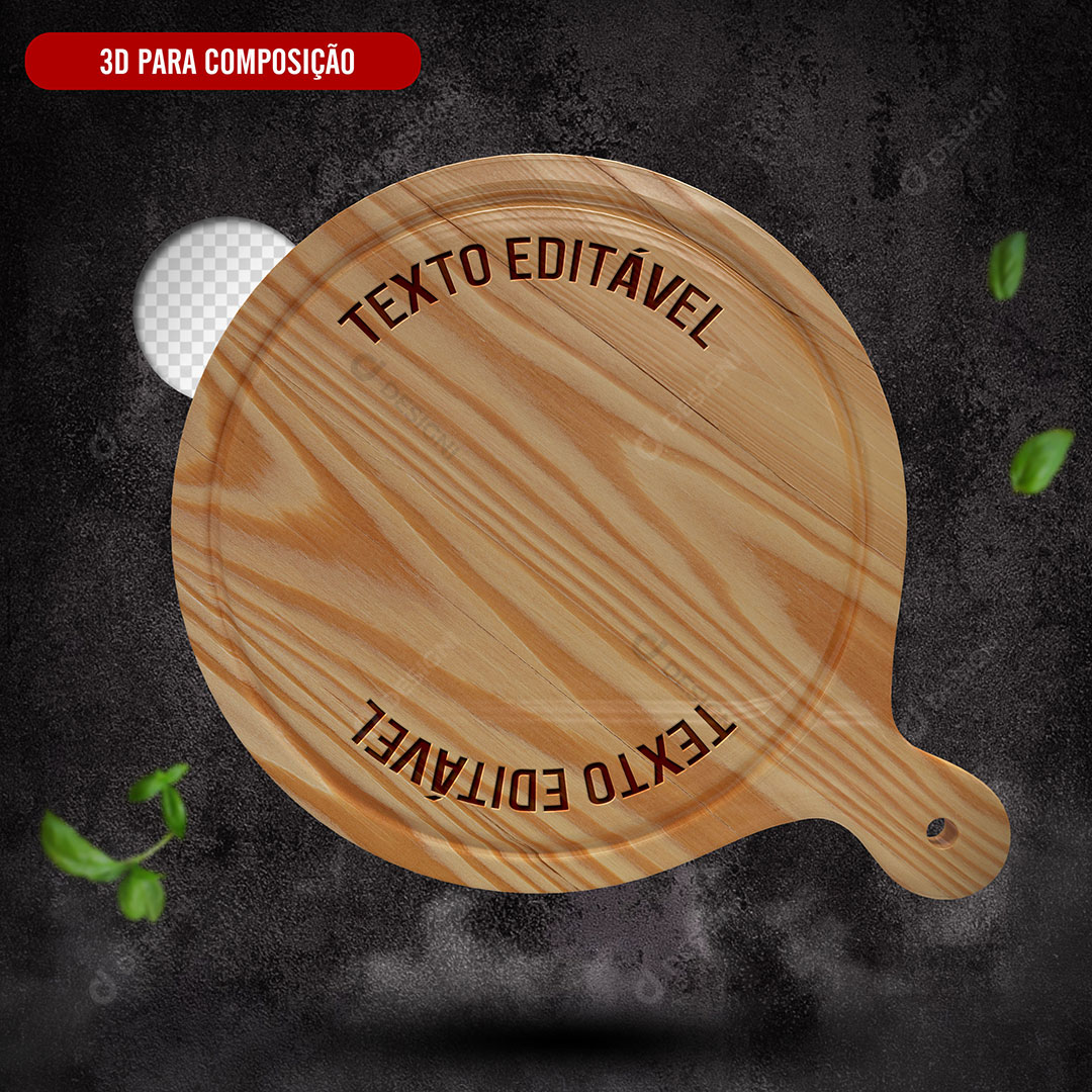 Táboa de Corte Elemento 3D Para Composição PSD