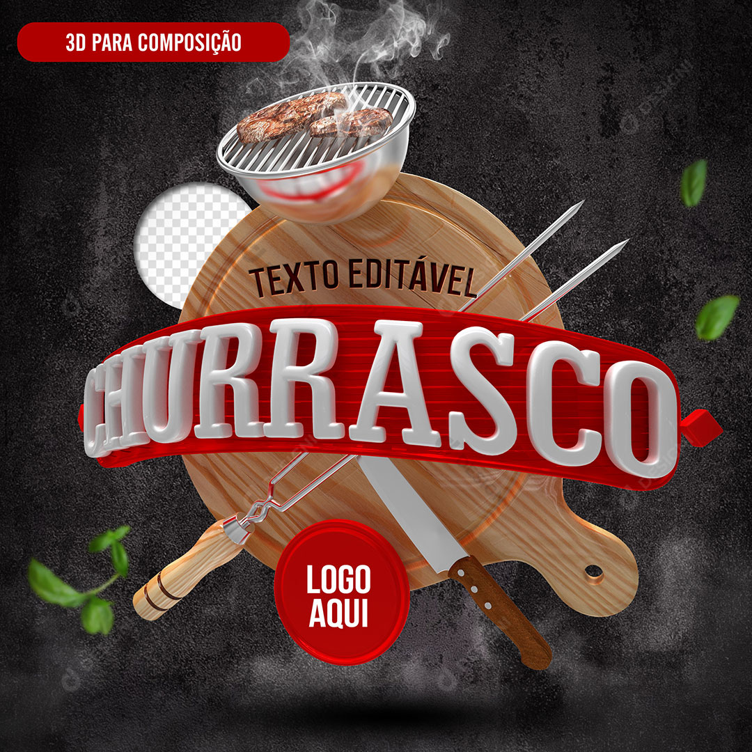 Churrasco Churrascarias Elemento 3D Para Composição