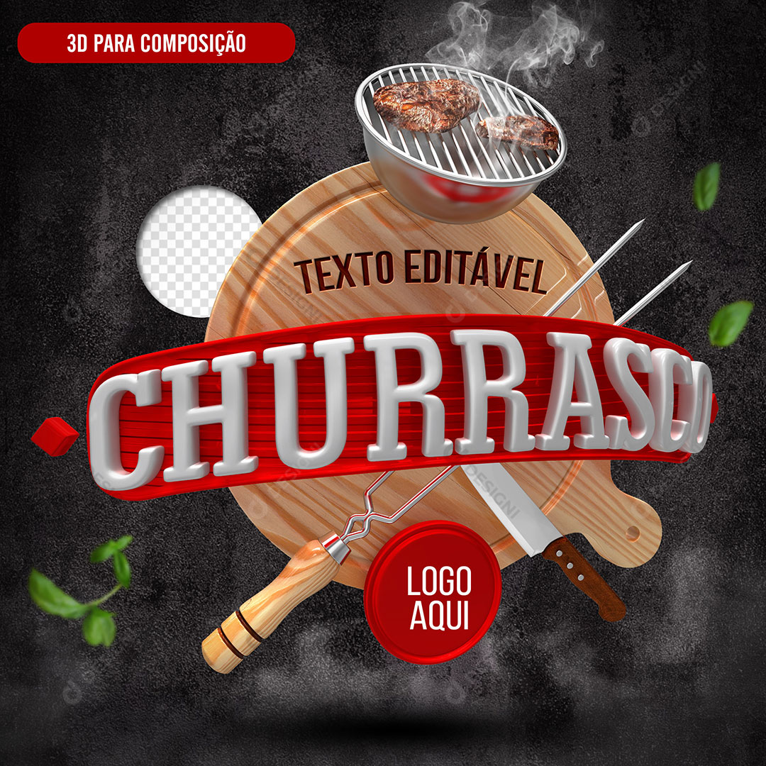 Churrasco Churrascarias Elemento 3D Para Composição