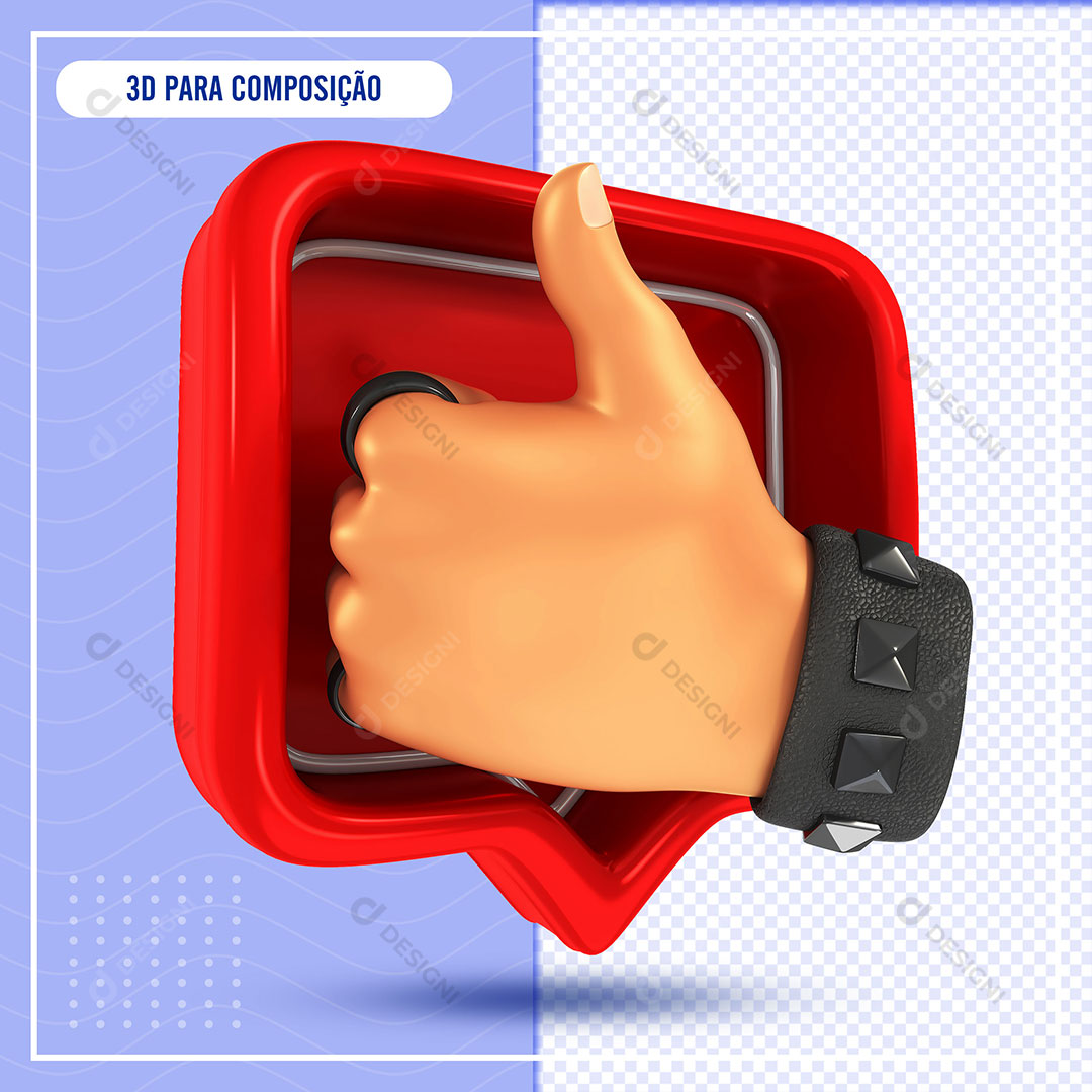 Emoji Mão Fazendo Sinal Joia 3D PSD Para Composição