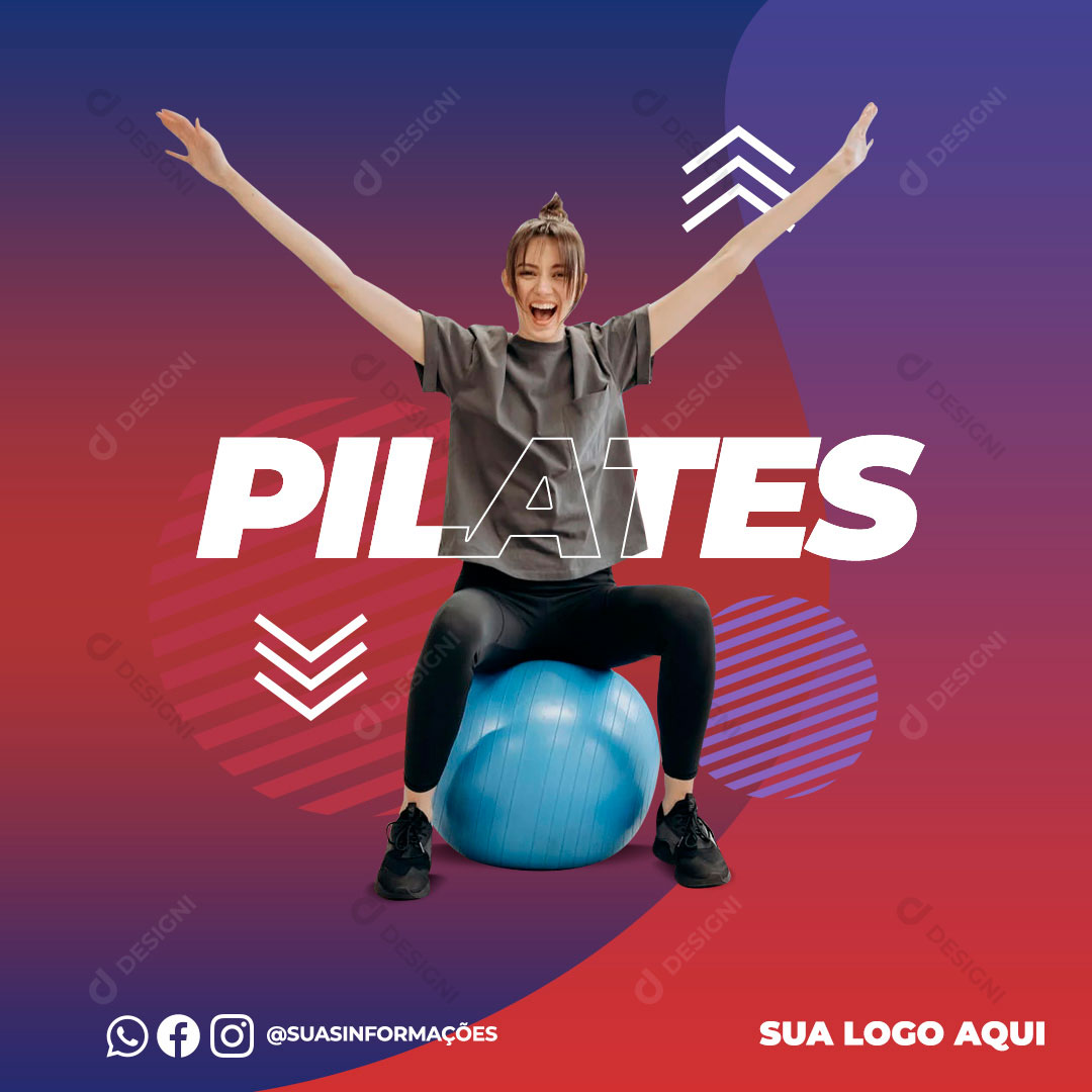 Exercícios Pilates Social Media PSD Editável