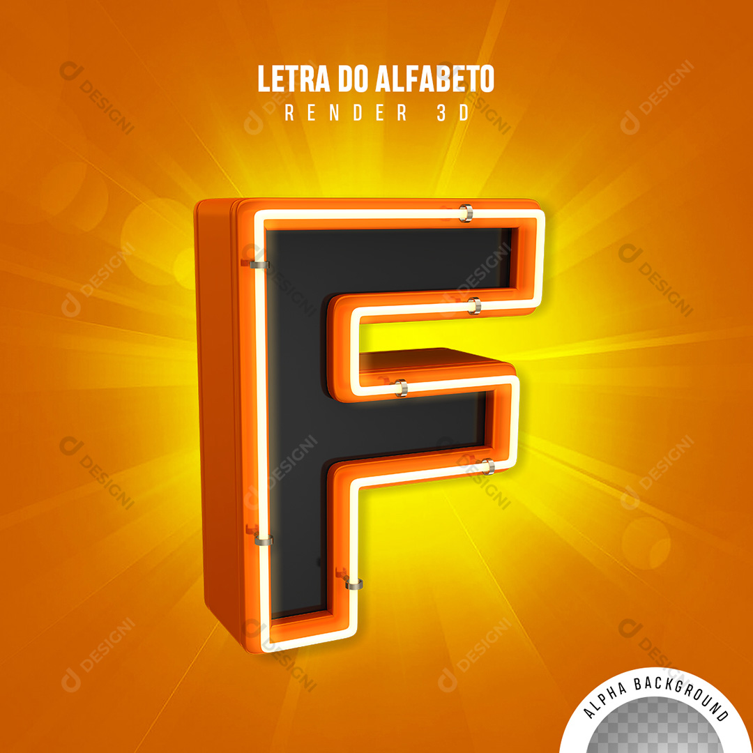 Letra F Alfabeto Elementos 3D PNG Transparente Sem Fundo