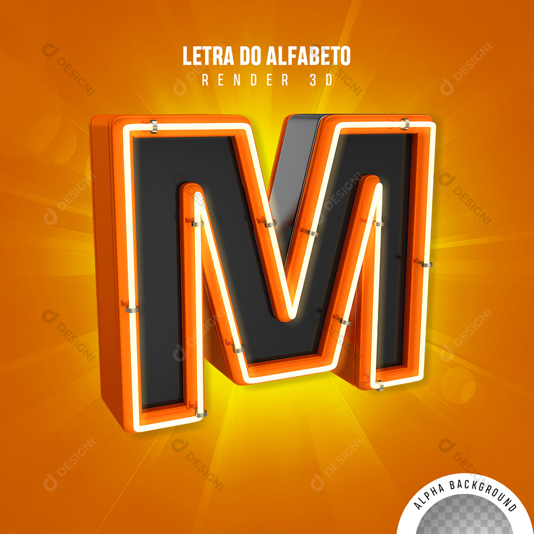 Letra M Alfabeto Elementos 3D PNG Transparente Sem Fundo